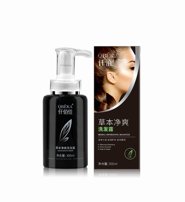 QBEKA Shampoo herbal refrescante anti perda de cabelo Shampoo de restauração do cabelo