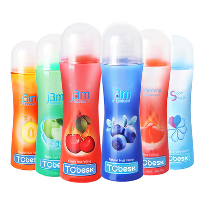 100 ml de lubrificantes seguros para o corpo frutíferos comestíveis com sabor lubrificante fácil de limpar