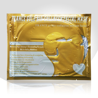 Beauty Skincare Biocollagen 24K Gold Face Mask Reparação Branqueamento Hidratação Para Rosto