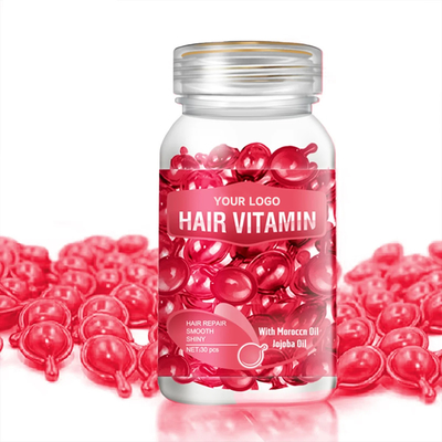 Óleo de Jojoba Marroquino Infundido Logotipo Personalizado Tratamento de Cabelo Sério Cápsula para Marca Privada