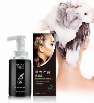 Cliente personalize logotipo shampoo herbal refrescante cabelo restaurar para produtos OEM ODM