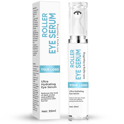 Creme de olhos personalizado de marca privada para círculos escuros inchaço anti-envelhecimento rolamento hidratante
