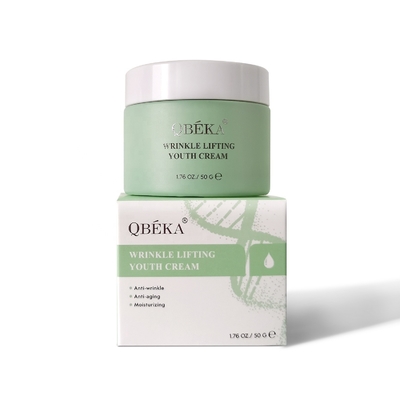 Creme herbal antienvelhecimento com chá verde e ingredientes de ervas da QBEKA