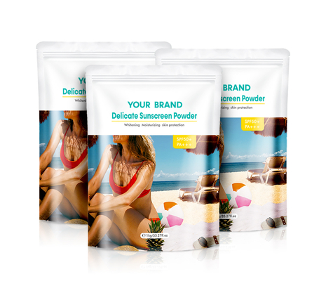 Proteção solar em pó SPF Proteção solar seca Proteção solar em pó mineral UVA E UVB SPF para crueldade livre