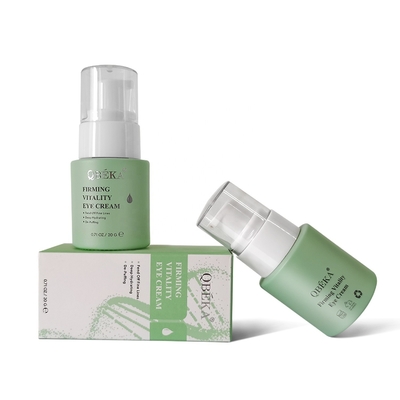 Creme para olhos de extrato vegetal vegano para reparação duradoura e fórmula transparente antienvelhecimento
