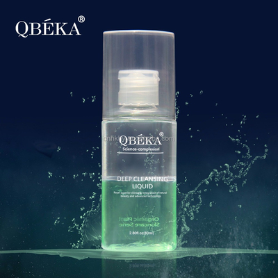 Formulário líquido suave sem irritação Limpeza facial profunda líquido lavagem facial maquiagem de olhos remover 80ml