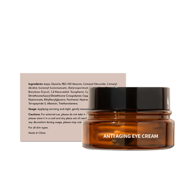 Natural Organic Reduzir rugas inchadas debaixo de bolsas de olhos 20g Creme de aperto de olhos