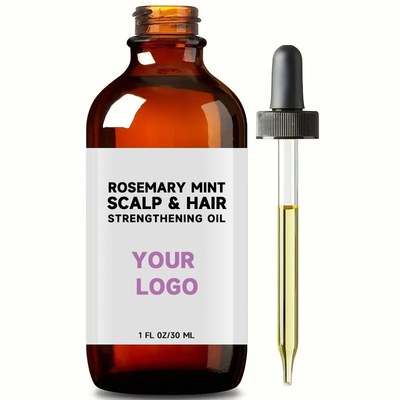 30 Óleos Essenciais Extractos de Rosemary Mint Scalp Óleo de Fortalecimento do Cabelo para Logotipo Personalizado