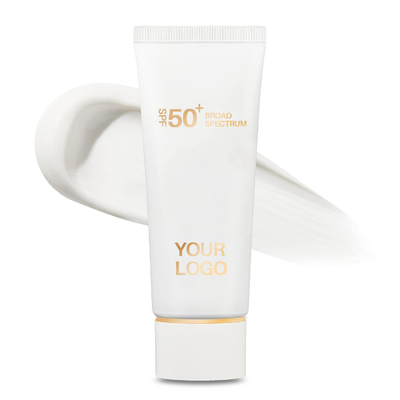 Protetor solar para homens SPF 50 Proteção UVA/UVB de amplo espectro Leve Sem fundimento branco