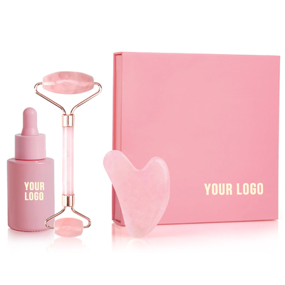 Rolo de Jade Gua Sha Conjunto de Ferramentas de Beleza Personalizadas para a Routine de Cuidados da Pele Masculina e Antienvelhecimento
