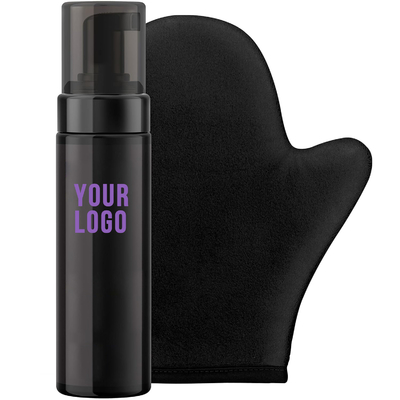 Kit de auto-tanner de correção de cor com aplicador Mitt auto-tanner Mousse de bronzeamento escuro