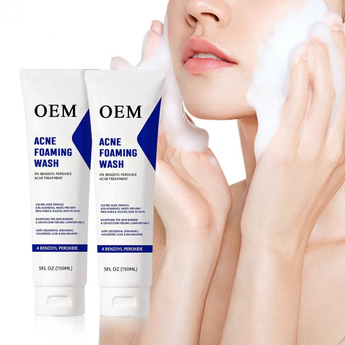 Produtos personalizados de cuidados com a pele hidratante hidratante limpador facial de efeito rápido grande vagem fábrica de suprimentos 120ml 4