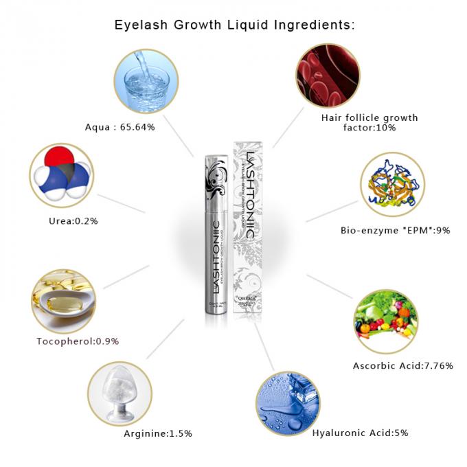Lashtonica Cereja alongamento soro Crescimento das sobrancelhas líquido 4,8 ml Efeito de crescimento rápido duradouro 4