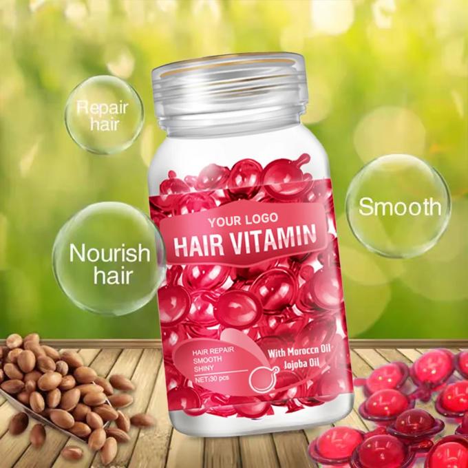 Óleo de Jojoba Marroquino Infundido Logotipo Personalizado Tratamento de Cabelo Sério Cápsula para Marca Privada 0