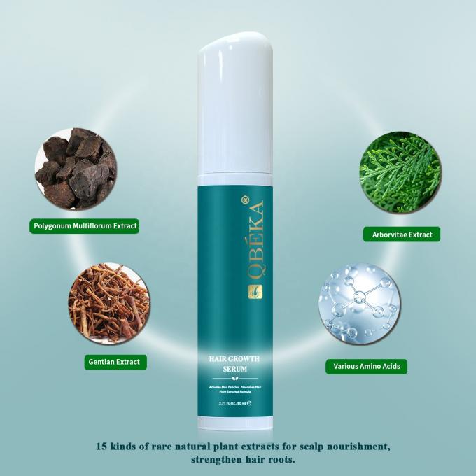 80 ml Óleo de Crescimento do Cabelo Produto de Marca Privada Equipa Profissional de QC Sério Anti-Perda de Cabelo 9