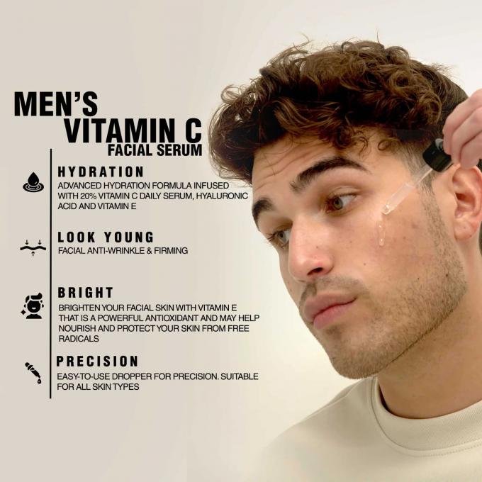 Experimente os benefícios da niacinamida vitamina C soro facial para homens 1