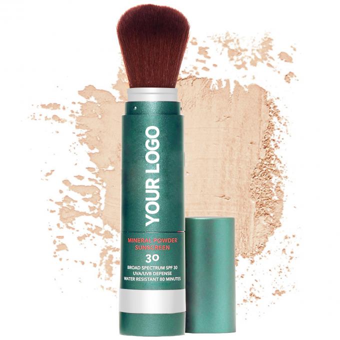 Protetor solar de pó mineral com proteção UVA/UVB de amplo espectro SPF 30 0