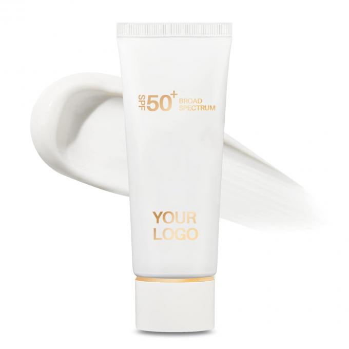 Protetor solar para homens SPF 50 Proteção UVA/UVB de amplo espectro Leve Sem fundimento branco 0