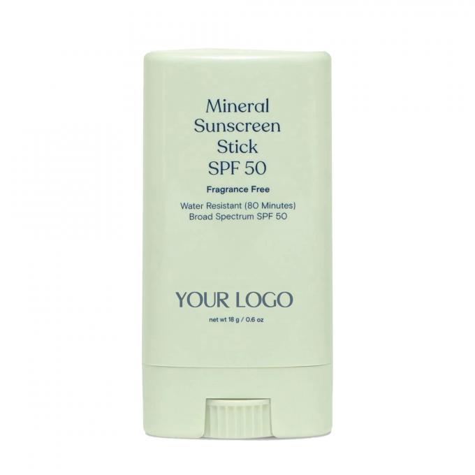 Marca privada Proteção solar mineral SPF 50 Resistente à água Proteção UVA/UVB de amplo espectro 0