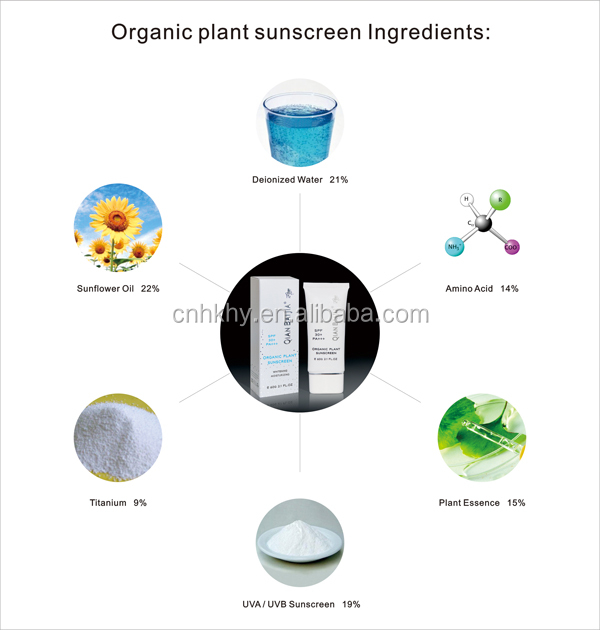 Proteção UVB Protetor solar para rosto e corpo SPF 50 Creme de proteção solar orgânico 11
