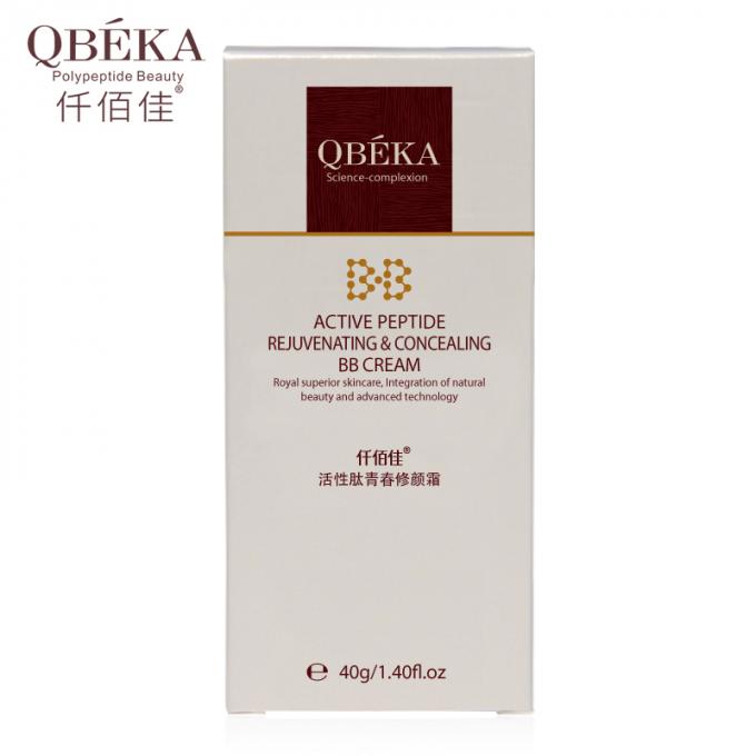 QBEKA Peptídeo ativo Rejuvenescedor e Disfarçador Creme de BB para Adultos Bloquear UV Reparação da Pele 4
