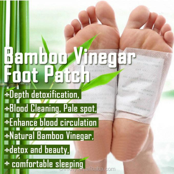 Desintoxicação profunda e limpeza do sangue Parche de pé com vinagre de bambu orgânico 3