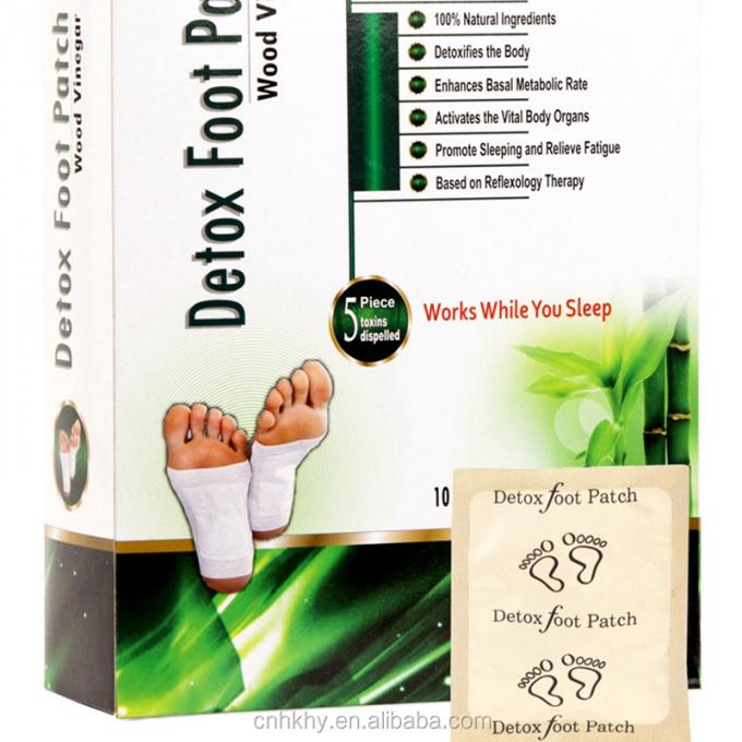 Desintoxicação profunda e limpeza do sangue Parche de pé com vinagre de bambu orgânico 6
