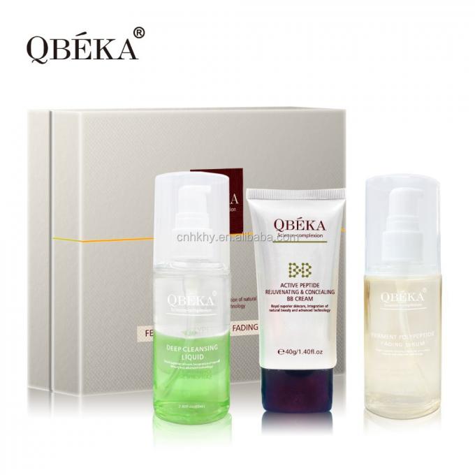 QBEKA Fermento Polipeptídeo Fading Serum Branqueamento Kit Facial de Ouro para efeito de levantamento 0