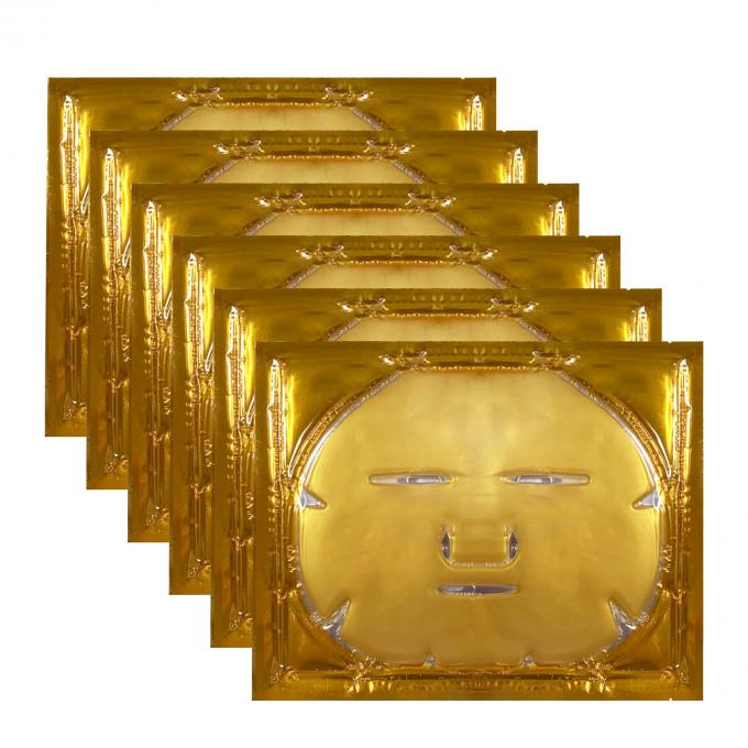 Máscara facial orgânica de ouro 24K para casa gel calmante personalizável de colágeno Crystal Beauty 1