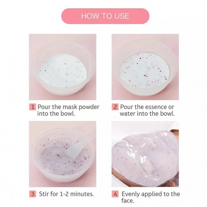 Casa Descasque-Lavanda Geléia Máscara Facial Spa Anti-Ageing hidratante em pó Máscara personalizada 10