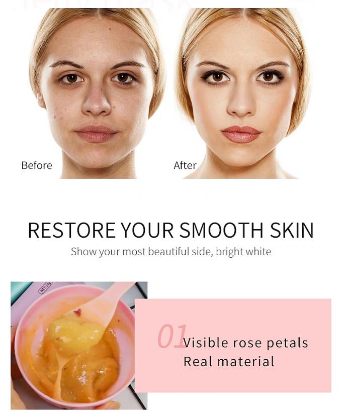 Marca privada Ácido hialurónico Máscara facial Função de clareamento Máscara facial Máscara de lama macia 7