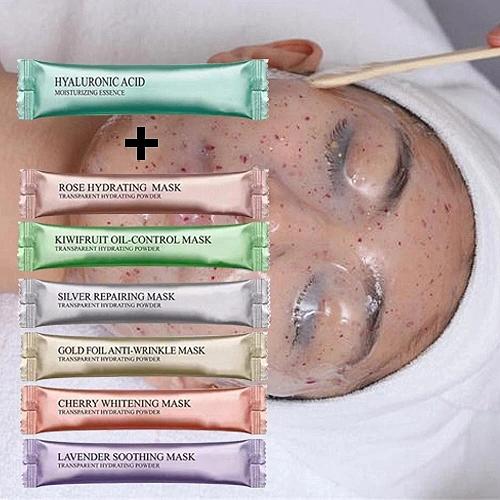 Marca privada Ácido hialurónico Máscara facial Função de clareamento Máscara facial Máscara de lama macia 4