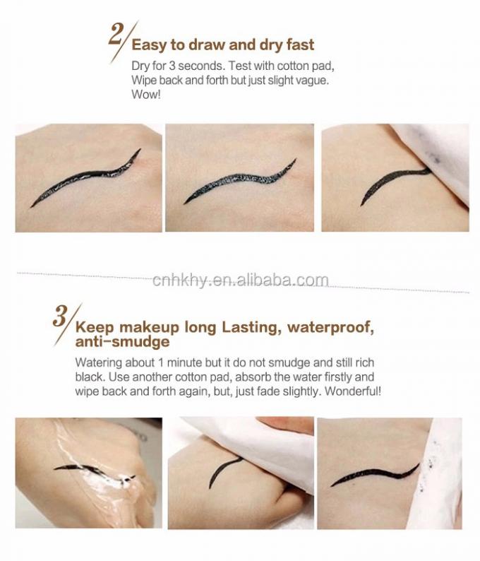 Eyeliner à prova d'água caneta de maquilhagem de olhos duradoura ultra-finho Clip Liquido Ferramenta resistente ao suor 5