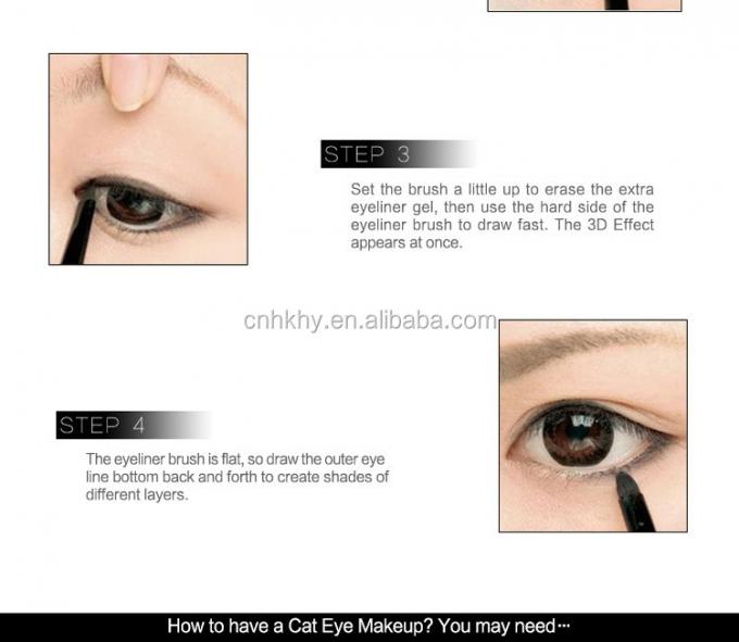 Eyeliner à prova d'água caneta de maquilhagem de olhos duradoura ultra-finho Clip Liquido Ferramenta resistente ao suor 6