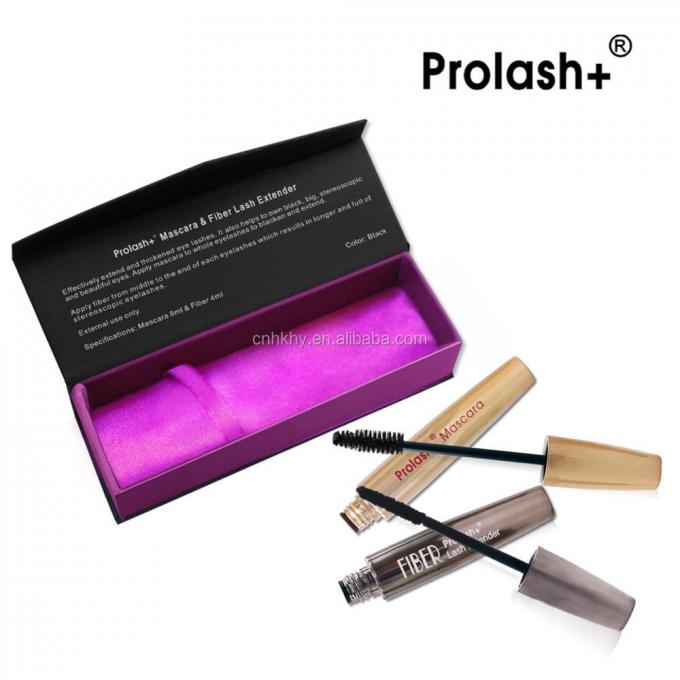 Maquiagem exclusiva Impermeável 3D Lashes Mascara com Produto de Crescimento de Lashes e Fibra Natural 2