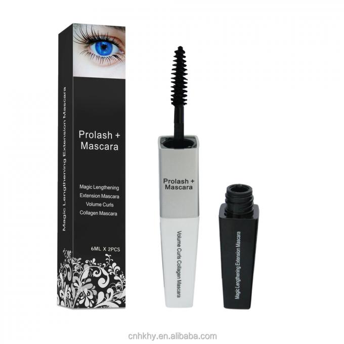 OEM Mascara Cosmética alongamento de pestana Fibra Mascara para más e mais longas cílios 8