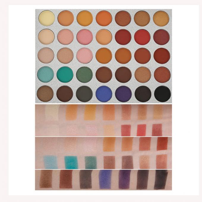 Paleta de sombras de olhos de cores misturadas metálicas brilhante Satin Matte Ingrediente mineral 0