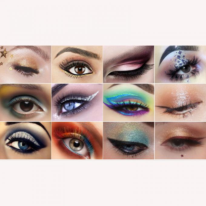 Paleta de sombras de olhos de cores misturadas metálicas brilhante Satin Matte Ingrediente mineral 8