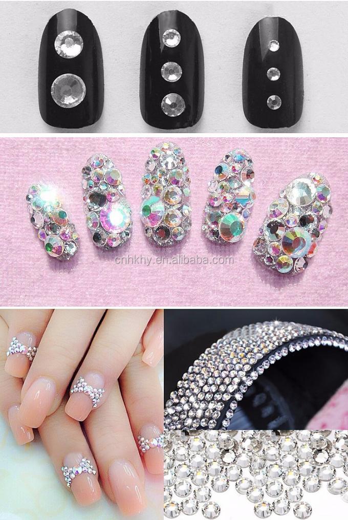 Rhinestones de unhas L01 Flat Back Phone Decoration 3D Glitter Stones para ferramenta de manicure 45g 4