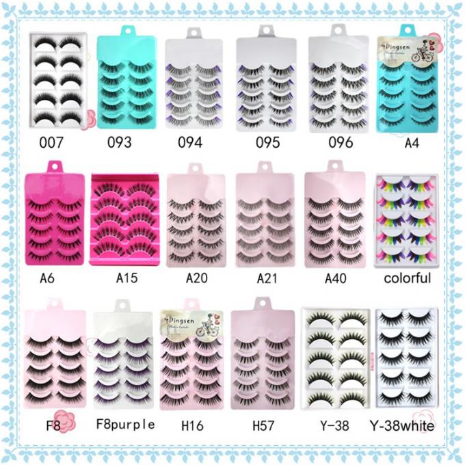 10mm-15mm Cravos naturais longos falsos 5 pares Extensões de cabelo sintético colorido 0