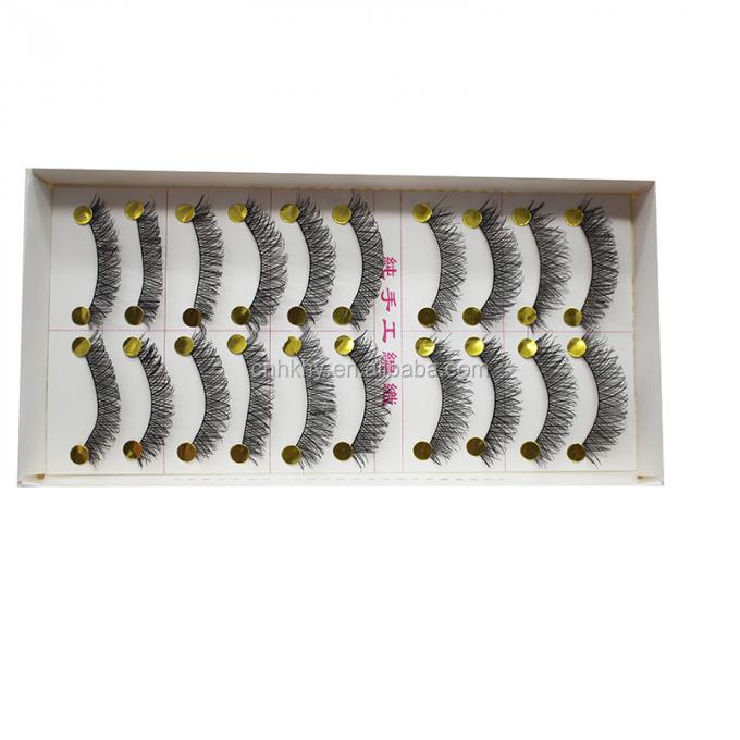 Taiwan Fibra Falsa Cravos Cola Para Olhos Grandes M14 Preto Natural QBEKA 10 Pares Mulheres 0