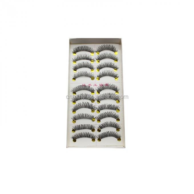 Taiwan Fibra Falsa Cravos Cola Para Olhos Grandes M14 Preto Natural QBEKA 10 Pares Mulheres 1