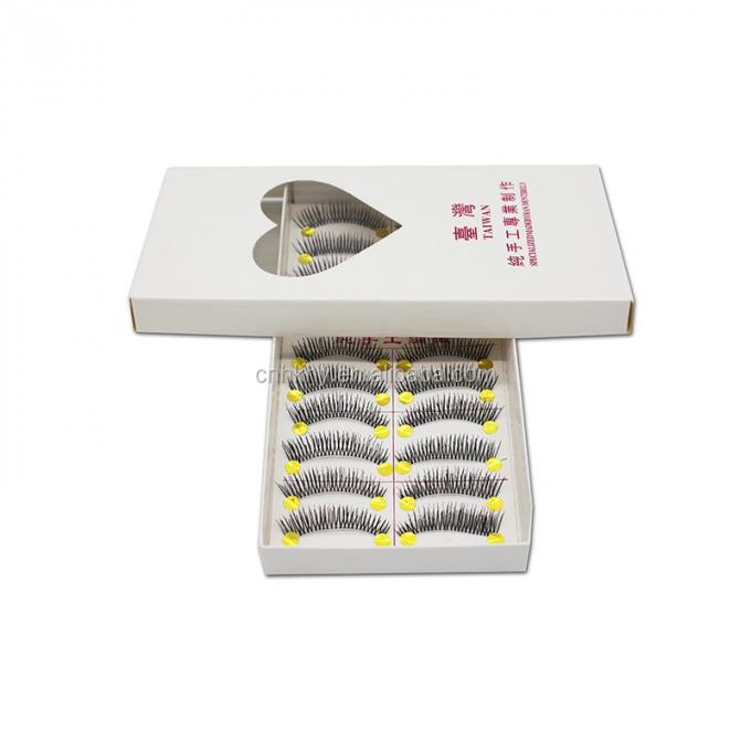 Taiwan Fibra Falsa Cravos Cola Para Olhos Grandes M14 Preto Natural QBEKA 10 Pares Mulheres 4