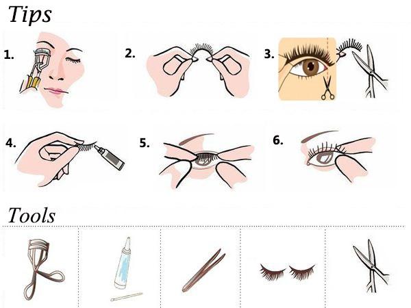 5 pares de pálpebras de aparência natural Cravos falsos Desordem Longo Preto Extensões impermeáveis A20 0